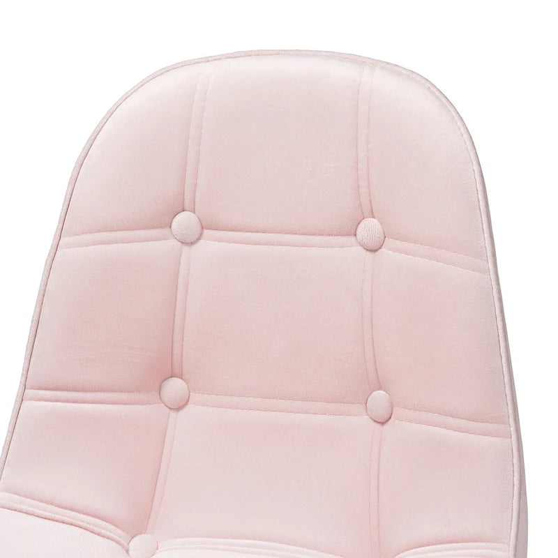 Sedia da ufficio girevole in velluto e metallo dorato, stile Glam contemporaneo