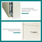 Classificatore verticale in metallo a 4 cassetti, bianco perlato