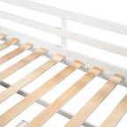 Letto a soppalco singolo con due mensole e due cassetti