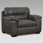 Poltrona con poggiapiedi Tirana Contemporary Fabric Pillow-top in frassino Sequoia