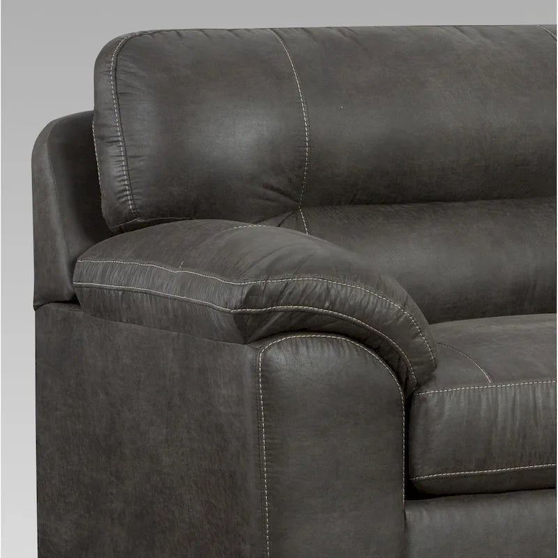 Poltrona con poggiapiedi Tirana Contemporary Fabric Pillow-top in frassino Sequoia
