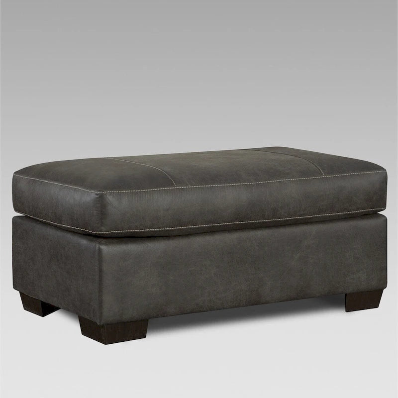 Poltrona con poggiapiedi Tirana Contemporary Fabric Pillow-top in frassino Sequoia