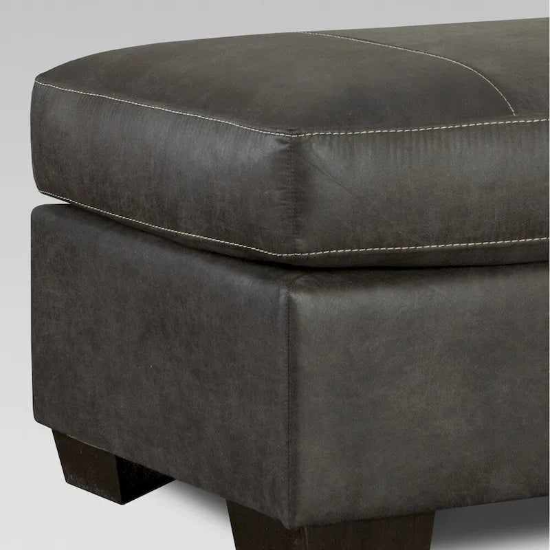Poltrona con poggiapiedi Tirana Contemporary Fabric Pillow-top in frassino Sequoia