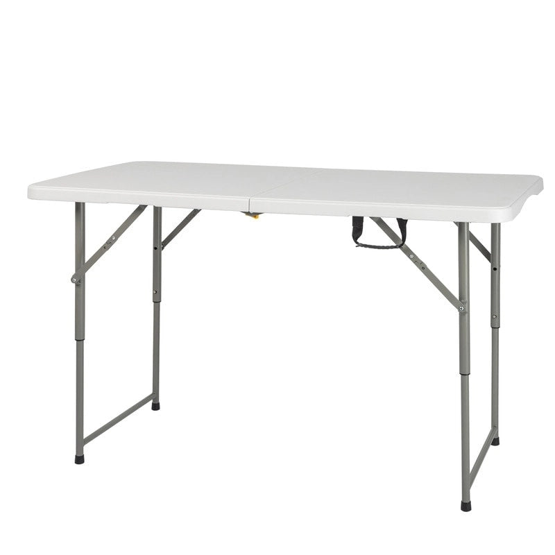 Tavolo pieghevole in plastica regolabile in altezza, 120 cm