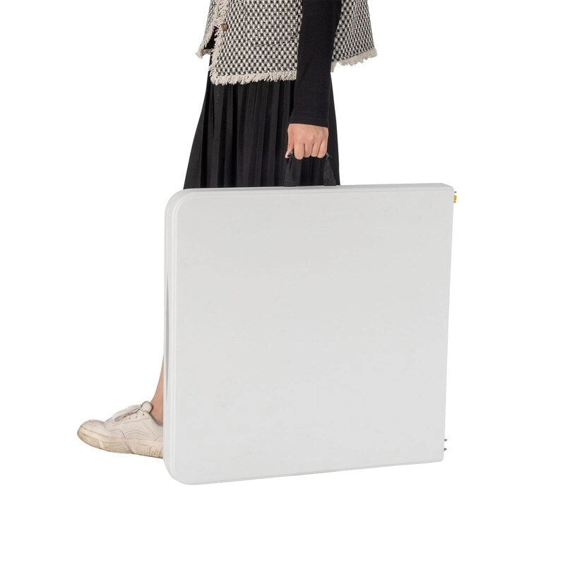 Tavolo pieghevole in plastica regolabile in altezza, 120 cm
