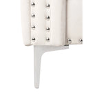 Divano moderno in velluto largo 82,3" con bottoni gioiello, braccioli quadrati capitonné, 2 cuscini inclusi, beige, 4 colori disponibili