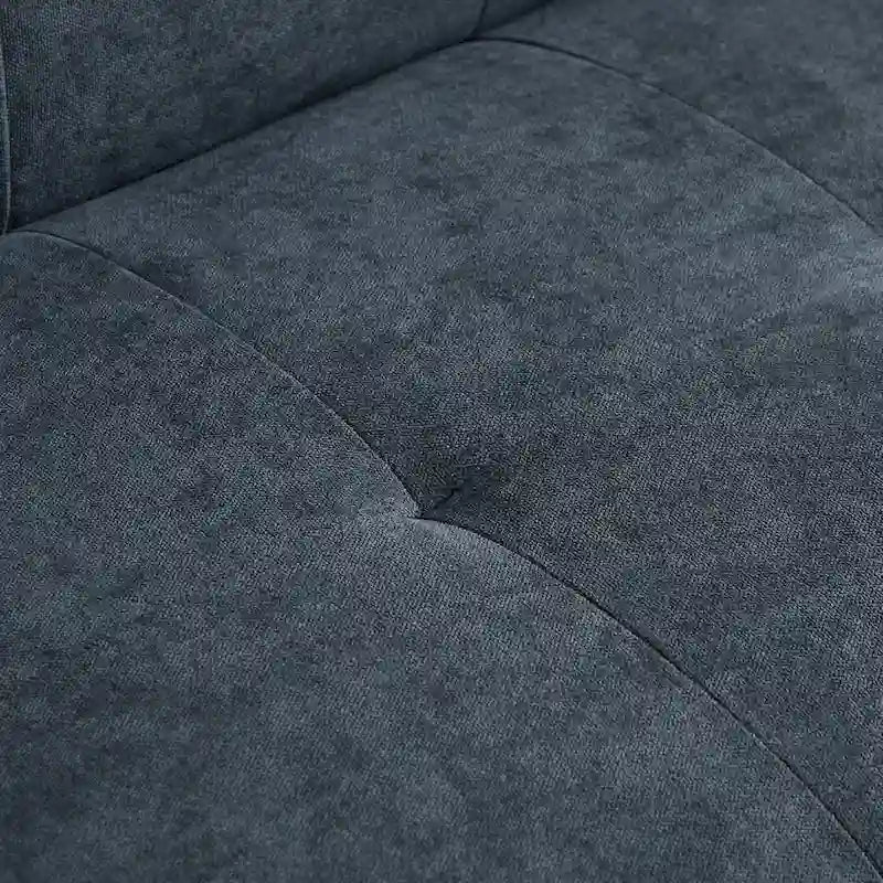 Divano moderno in velluto largo 82,3" con bottoni gioiello, braccioli quadrati capitonné, 2 cuscini inclusi, beige, 4 colori disponibili