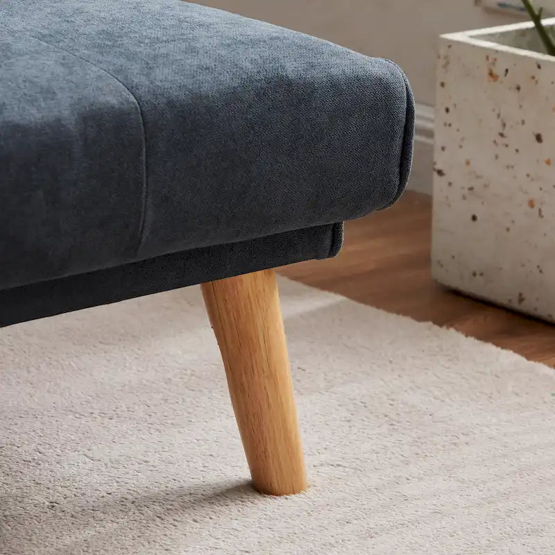 Divano moderno in velluto largo 82,3" con bottoni gioiello, braccioli quadrati capitonné, 2 cuscini inclusi, beige, 4 colori disponibili