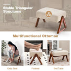 Sedia a Dondolo con Poggiapiedi, Tessuto Imbottito, Modello Glider Rocker