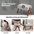 Sedia a Dondolo con Poggiapiedi, Tessuto Imbottito, Modello Glider Rocker