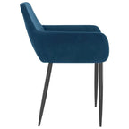 Sedie da pranzo in velluto con gambe in metallo, set da 2 - 56 x 56 x 78 cm