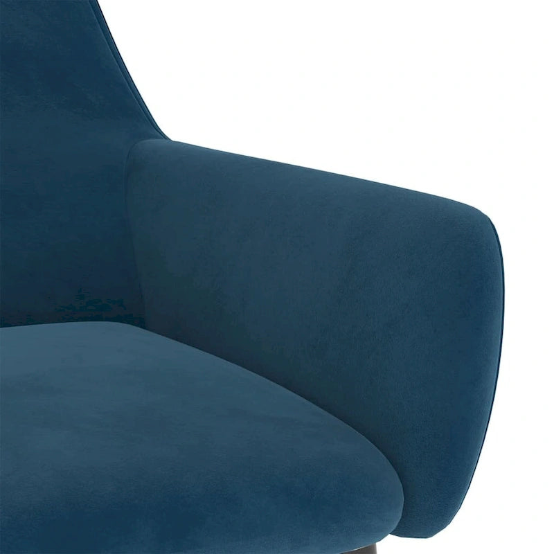 Sedie da pranzo in velluto con gambe in metallo, set da 2 - 56 x 56 x 78 cm