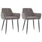Sedie da pranzo in velluto con gambe in metallo, set da 2 - 56 x 56 x 78 cm