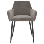Sedie da pranzo in velluto con gambe in metallo, set da 2 - 56 x 56 x 78 cm