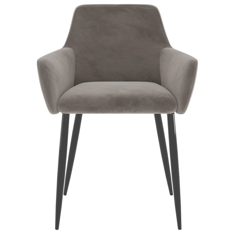 Sedie da pranzo in velluto con gambe in metallo, set da 2 - 56 x 56 x 78 cm