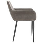 Sedie da pranzo in velluto con gambe in metallo, set da 2 - 56 x 56 x 78 cm