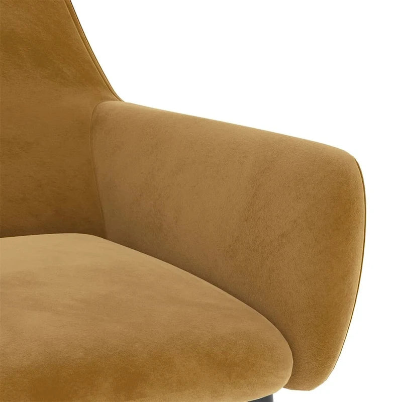 Sedie da pranzo in velluto con gambe in metallo, set da 2 - 56 x 56 x 78 cm