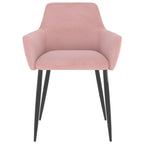 Sedie da pranzo in velluto con gambe in metallo, set da 2 - 56 x 56 x 78 cm
