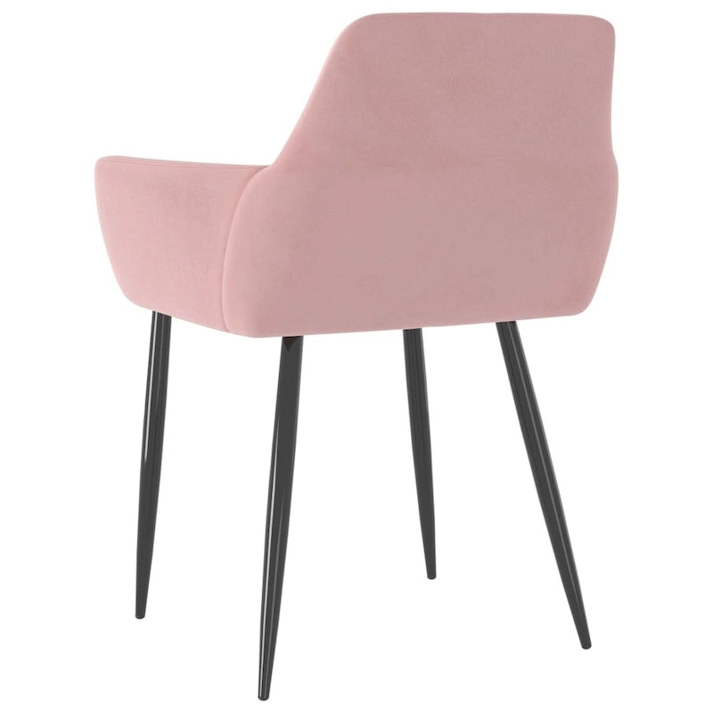 Sedie da pranzo in velluto con gambe in metallo, set da 2 - 56 x 56 x 78 cm