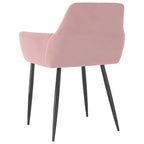 Sedie da pranzo in velluto con gambe in metallo, set da 2 - 56 x 56 x 78 cm