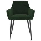 Sedie da pranzo in velluto con gambe in metallo, set da 2 - 56 x 56 x 78 cm