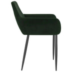 Sedie da pranzo in velluto con gambe in metallo, set da 2 - 56 x 56 x 78 cm