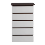 Dresser with Drawers, 5 Drawer Dresser with Wood Color Top, Small Dresser for Kids Bedroom, Living Room,