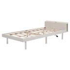 Letto a piattaforma dal design moderno con porta USB integrata