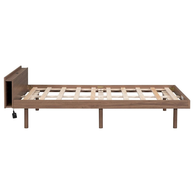 Letto a piattaforma dal design moderno con porta USB integrata
