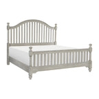 Set camera da letto 3 pz Finitura Grigio Chiaro con letto, cassettiera e comodino