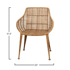 Poltrona in rattan e metallo