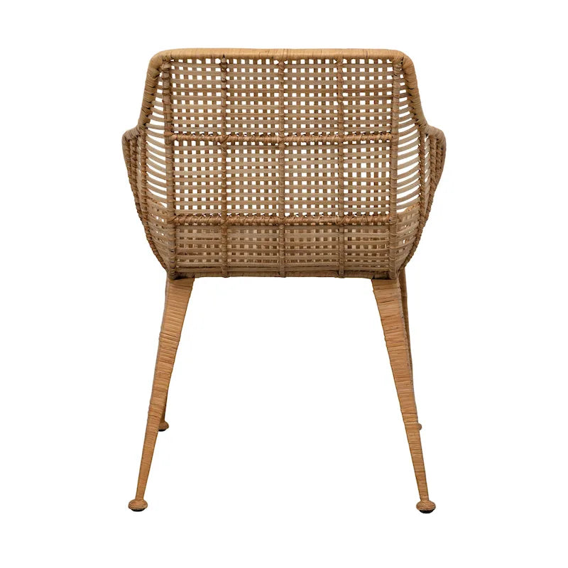 Poltrona in rattan e metallo