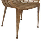 Poltrona in rattan e metallo