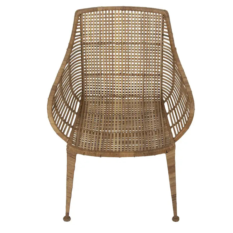 Poltrona in rattan e metallo