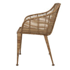 Poltrona in rattan e metallo