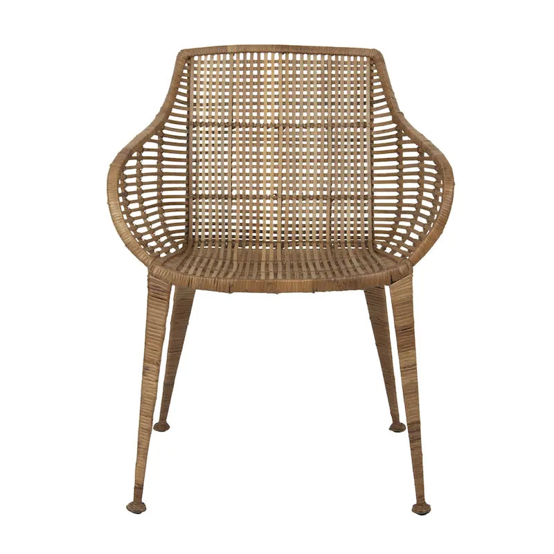 Poltrona in rattan e metallo