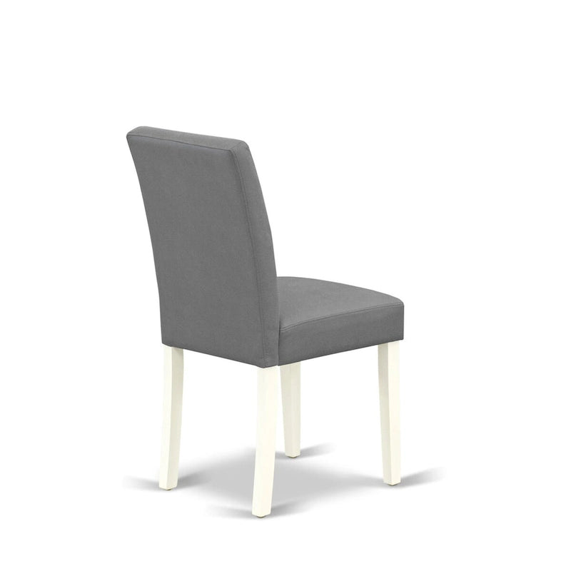 Set da cucina East West Furniture composto da un tavolo da pranzo rettangolare e sedie, bianco lino (opzioni di pezzi)