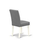 Set da cucina East West Furniture composto da un tavolo da pranzo rettangolare e sedie, bianco lino (opzioni di pezzi)