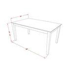 Set da cucina East West Furniture composto da un tavolo da pranzo rettangolare e sedie, bianco lino (opzioni di pezzi)