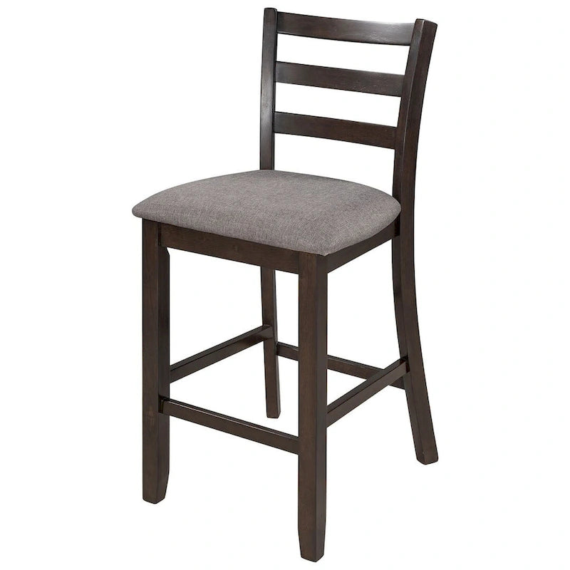 Set tavolo da pranzo quadrato altezza bancone 5 pezzi con 4 sedie