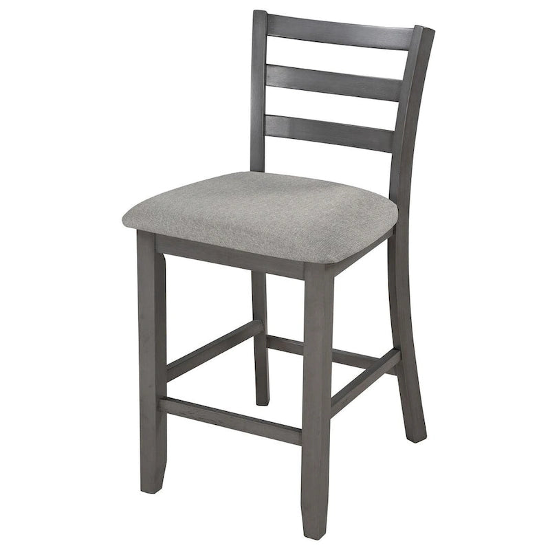 Set tavolo da pranzo quadrato altezza bancone 5 pezzi con 4 sedie