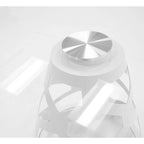 Tavolo da pranzo rotondo in vetro da 12 mm e bianco