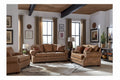 Rancho 2-pc. Rustic Brown Buckskin Sofa and Loveseat Set