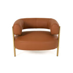 Poltrona moderna in pelle Rust