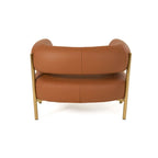 Poltrona moderna in pelle Rust