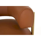Poltrona moderna in pelle Rust