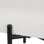 Panca da ingresso moderna Tingri bianca con cuscino superiore