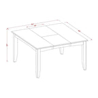 Set da pranzo East West Furniture che include un tavolo quadrato con prolunga a farfalla e sedie da pranzo (opzioni tipo seduta sedia)