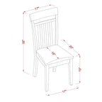 Set da pranzo East West Furniture che include un tavolo quadrato con prolunga a farfalla e sedie da pranzo (opzioni tipo seduta sedia)
