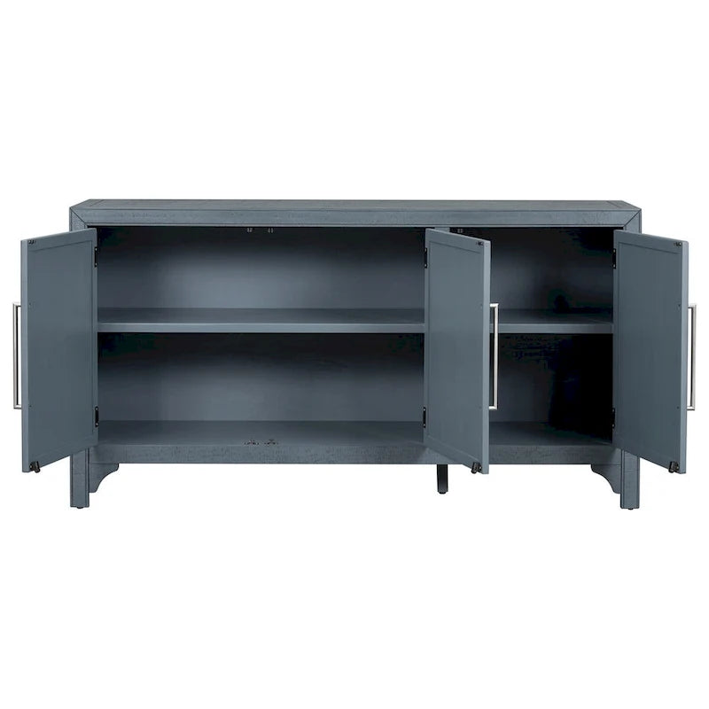 Credenza armadietto in legno con ripiani regolabili